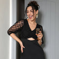Sheer Cut-Out Dress