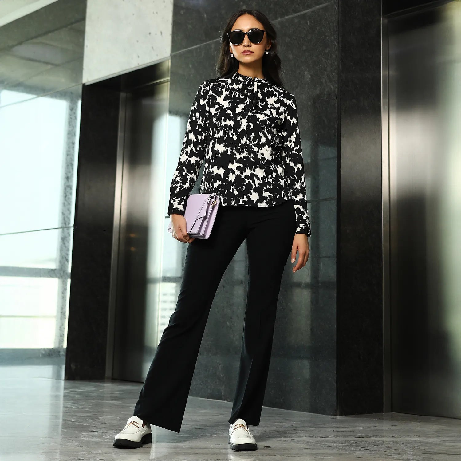 Abstract Tie-Up Top