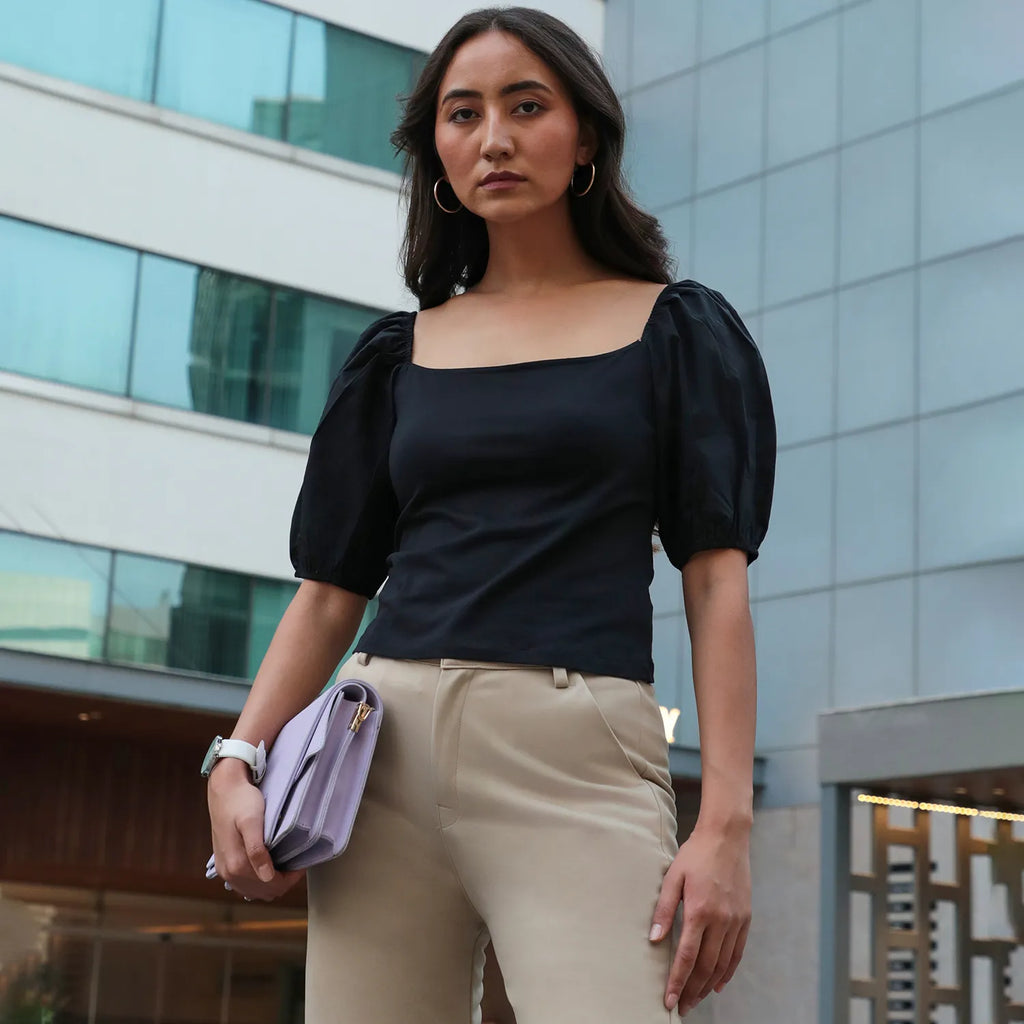 Puff-Sleeved Top