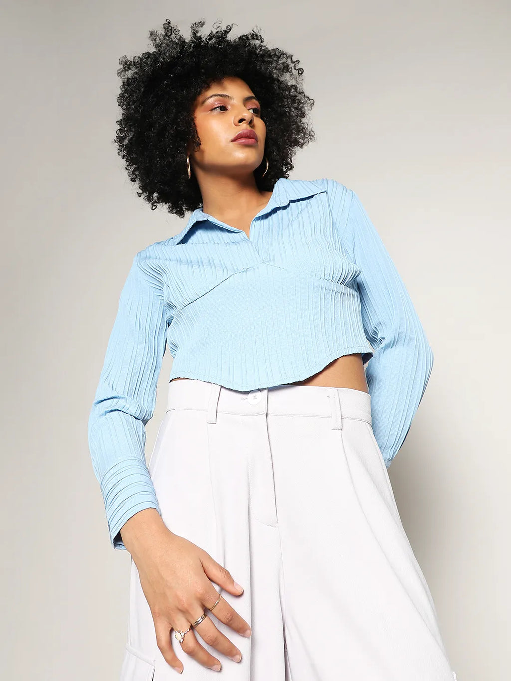 Striped Piping Top