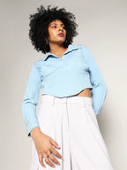 Striped Piping Top