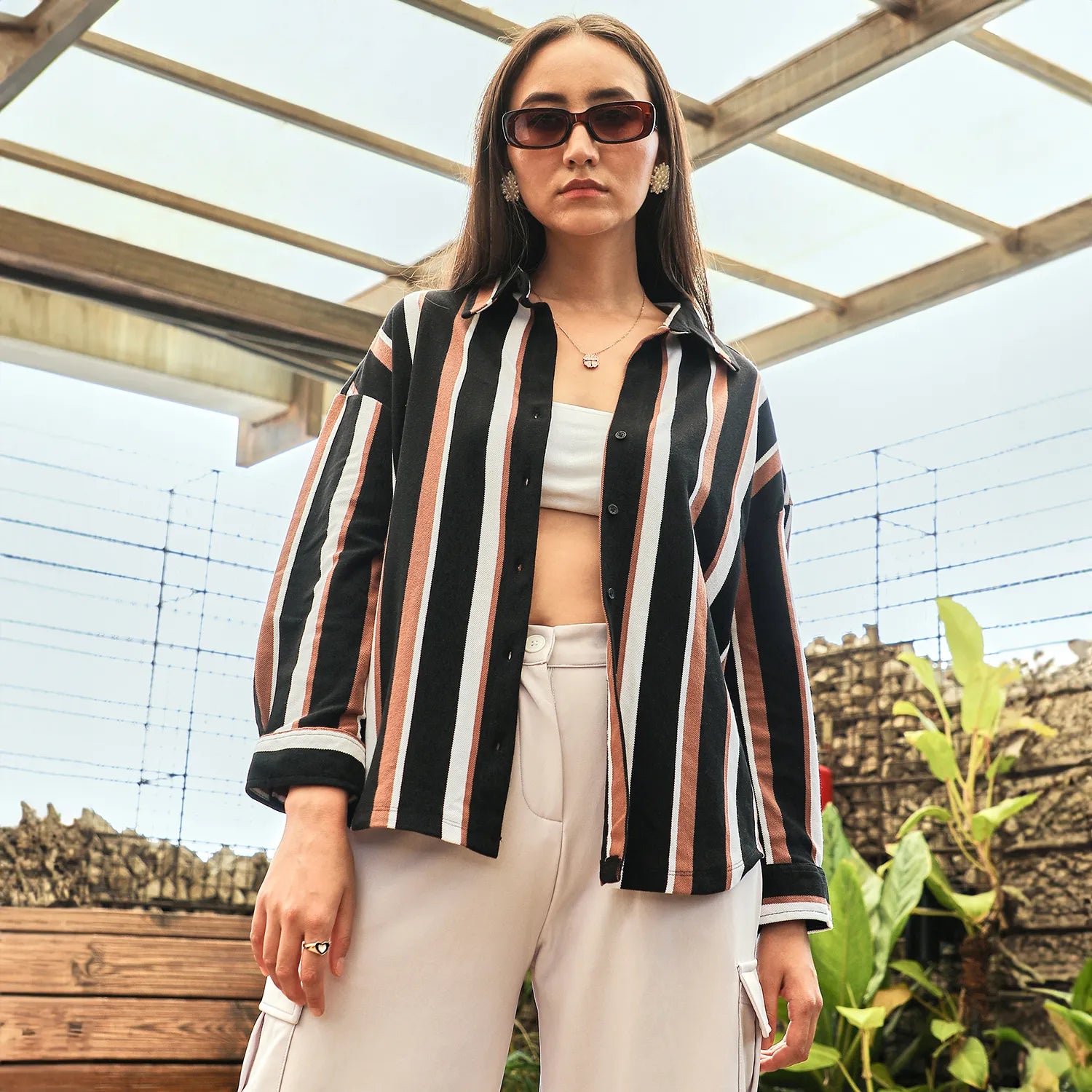 Striped Boxy Shirt