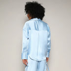 Women's Boxy Satin Shirt