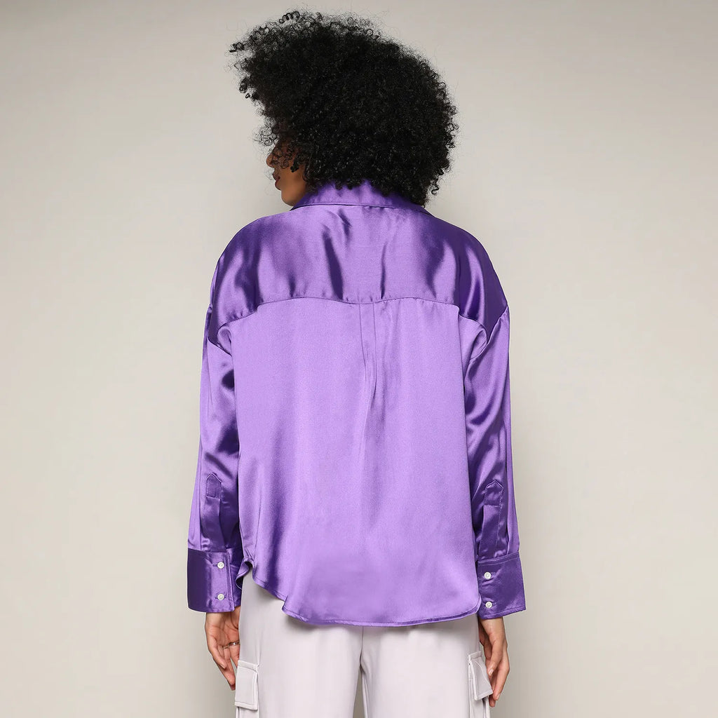 Boxy Satin Shirt
