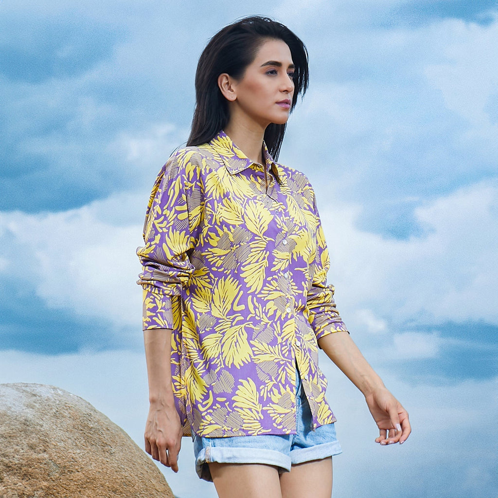 Contrast Foliage Shirt