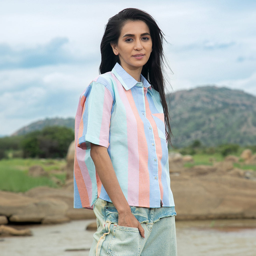 Striped Boxy Shirt
