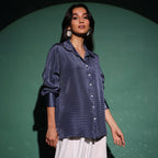 Textured-Pleat Shirt