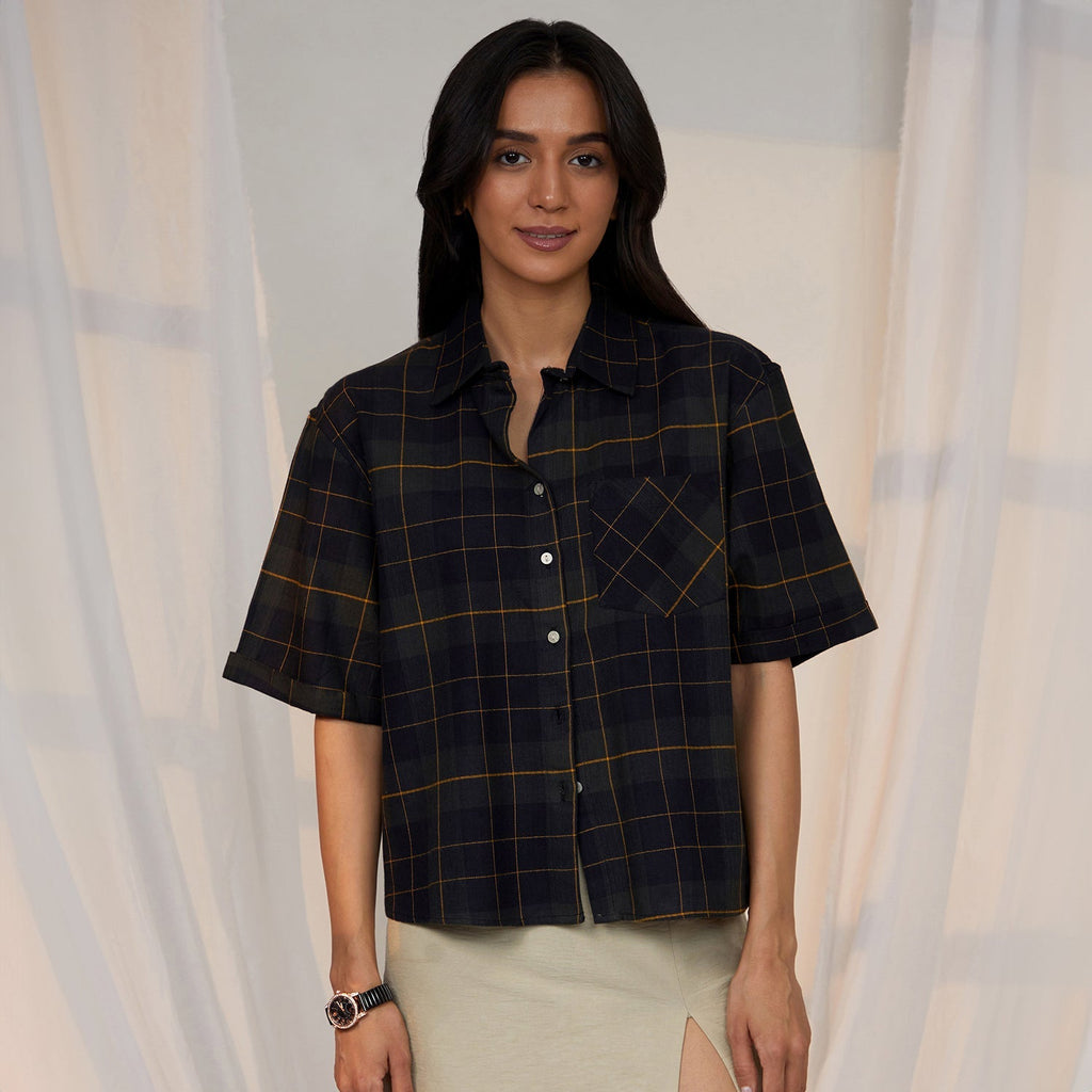 Tartan Plaid Boxy Shirt