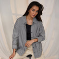 Oversized Pinstriped Shirt