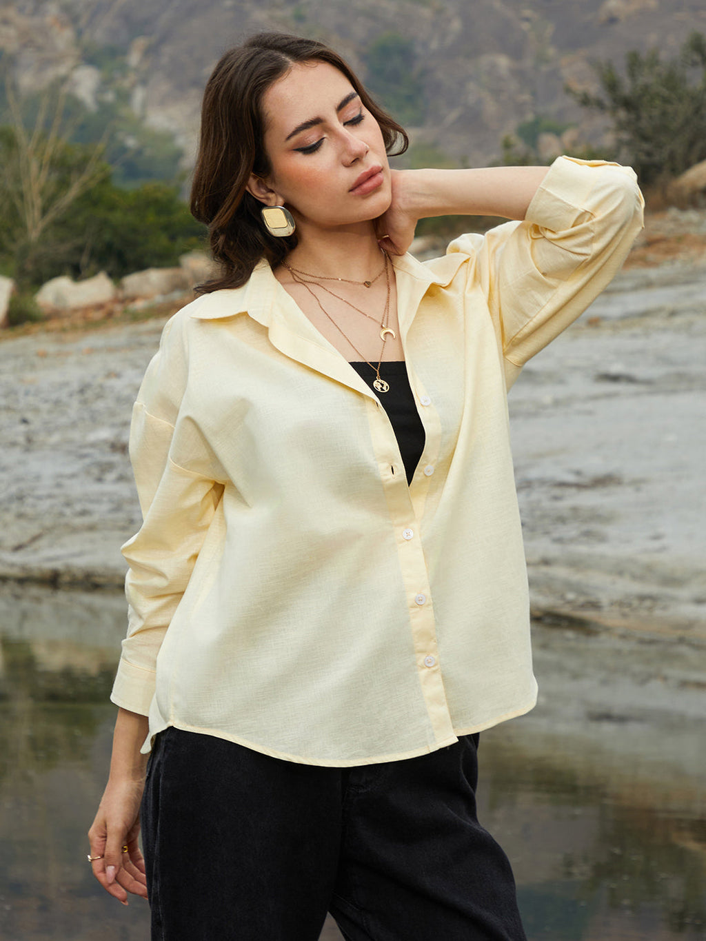 Solid Oversized Shirt
