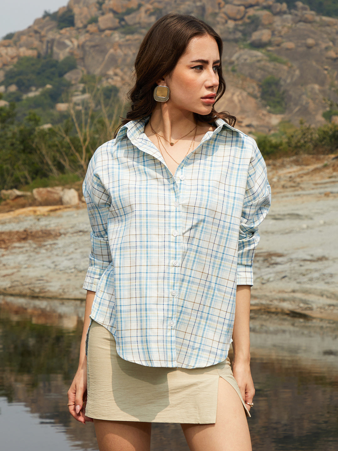 Tartan Plaid Oversized Shirt
