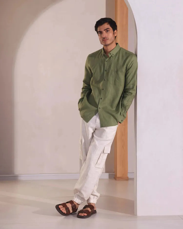 Olive Classic Velocity Buttondown Shirt