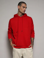 Campus Sutra Oversized Basic Hoodie With Kangaroo Pocket