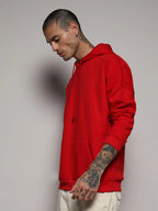 Campus Sutra Oversized Basic Hoodie With Kangaroo Pocket