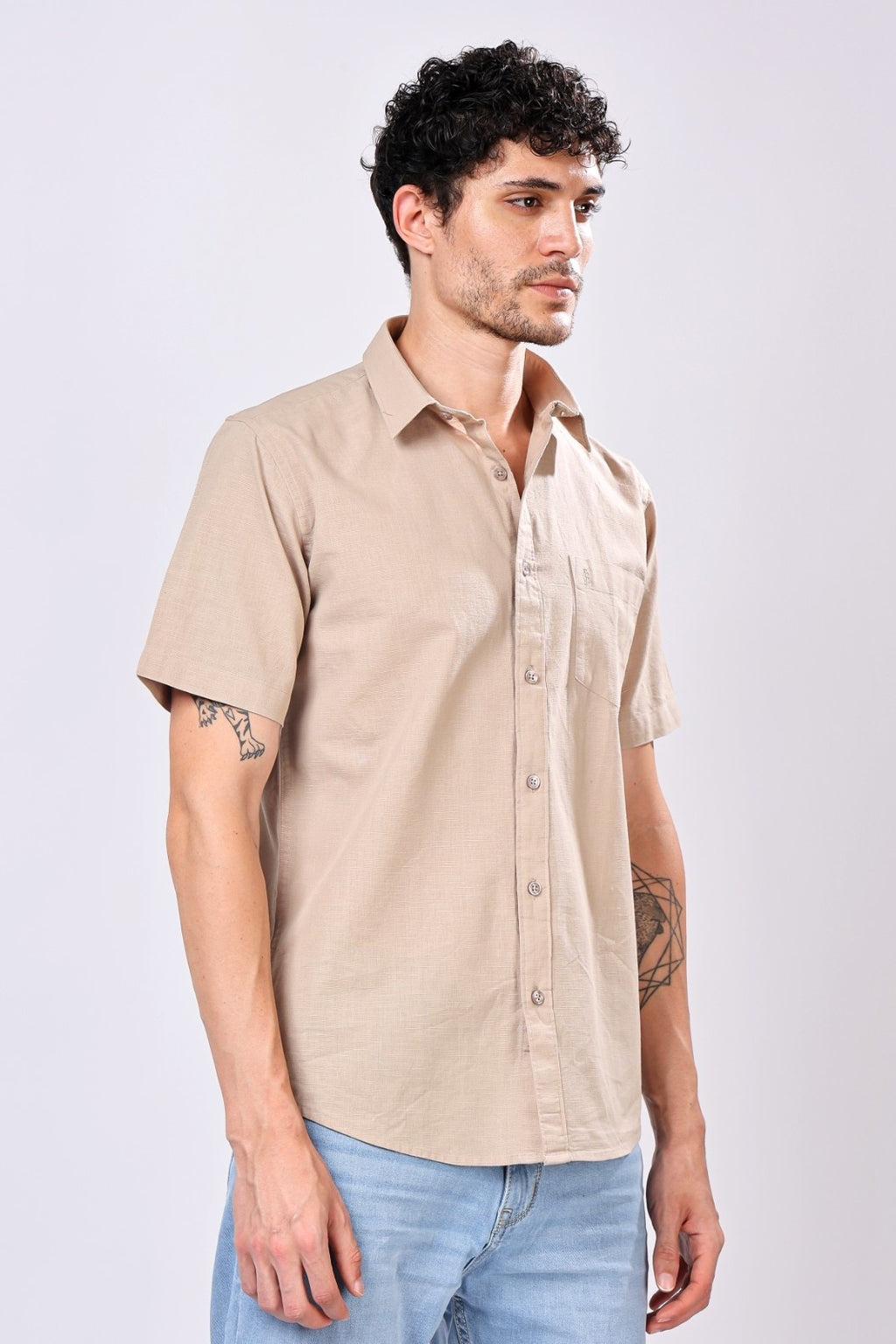 Stylox Regular Fit Half Sleeve Solid Casual Shirt for Men