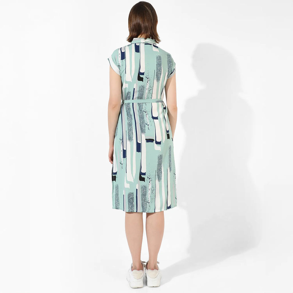 Abstract Midi Dress