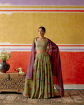 ShopKapaas Mukaish Chanderi Dupatta - Dark-Mauve