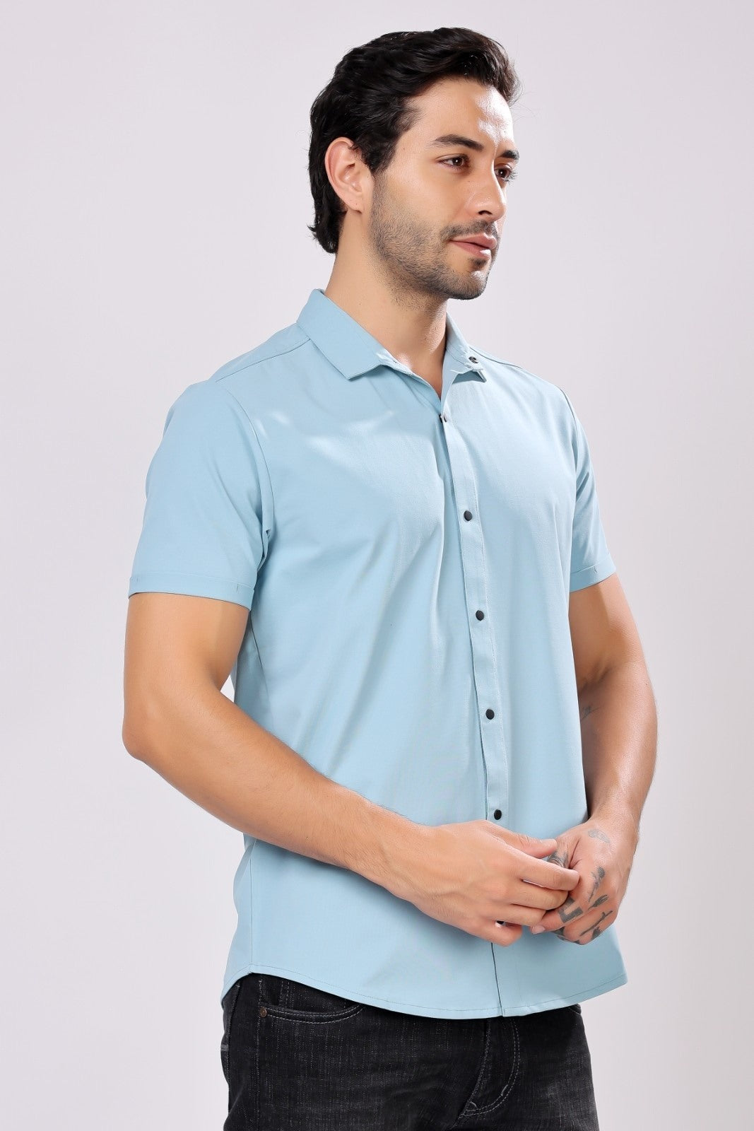 Stylox Regular Fit Half Sleeve Solid Casual Shirt for Men