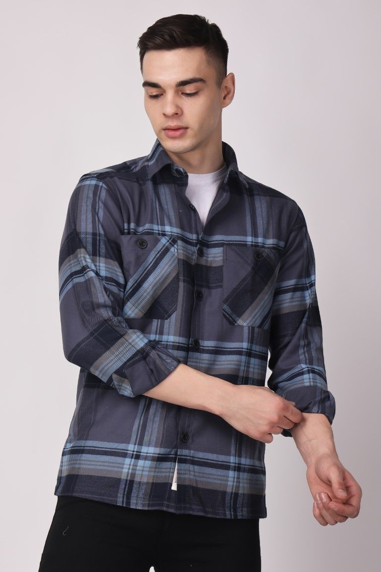 Stylox Regular Fit Full Sleeve Check Casual Shirt For Men's
