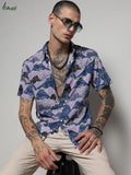 Campus Sutra Ecoliva Contrast Landscape Shirt