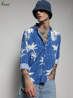 Campus Sutra Ecoliva Palm Tree Shirt