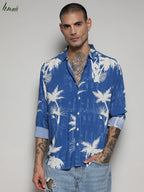 Campus Sutra Ecoliva Palm Tree Shirt