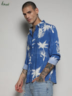 Campus Sutra Ecoliva Palm Tree Shirt