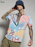 Campus Sutra Ecoliva Abstract Patch Shirt