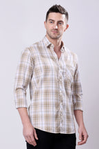 Stylox Regular Fit Full Sleeve Check Casual Shirt For Men's