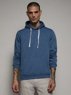 Campus Sutra Pullover Hoodie With Contrast Drawstring