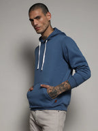 Campus Sutra Pullover Hoodie With Contrast Drawstring