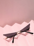 Gold Frame Tinted Lens Cat Eye Sunglasses