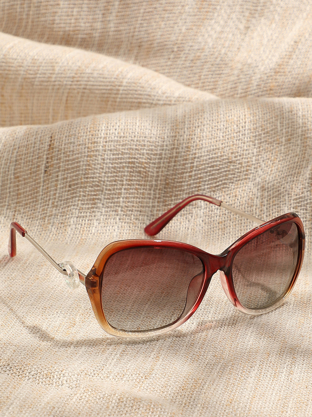 Tinted Lens Brown Frame Oversized Sunglasses