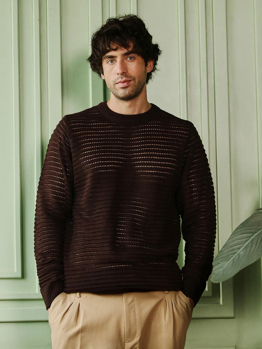 Campus Sutra Loose-Knit Pullover Sweater