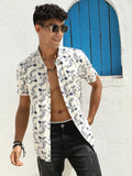 Campus Sutra Fish Print Shirt