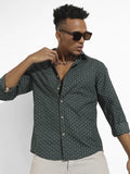 Campus Sutra Micro Flower Shirt