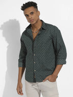Campus Sutra Micro Flower Shirt