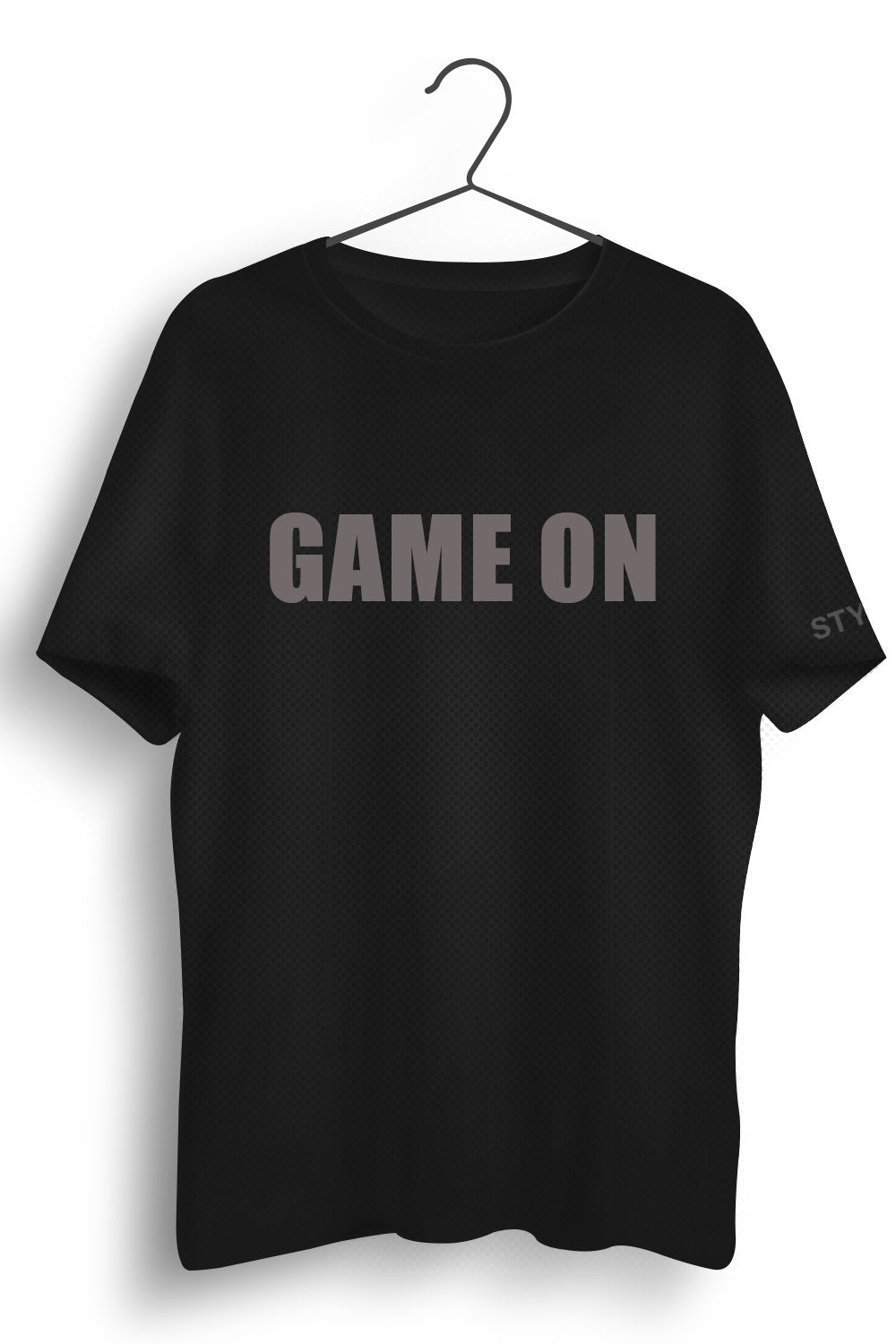 Game On Printed Black Dry Fit Tee
