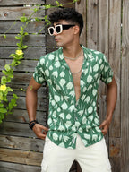 Campus Sutra Botanical Block Shirt