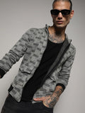 Campus Sutra Textured Jacket With Flap Pocket