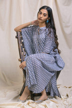 ShopKapaas Grey Block Style Kaftan Dress