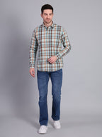 Stylox Regular Fit Full Sleeve Check Casual Shirt For Men's