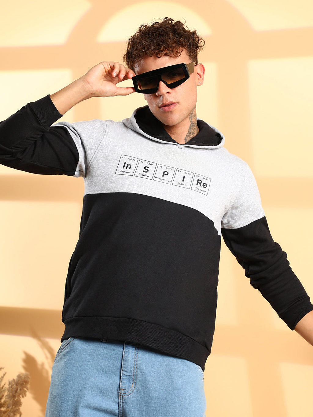 Campus Sutra Inspire Hoodie With Kangaroo Pocket