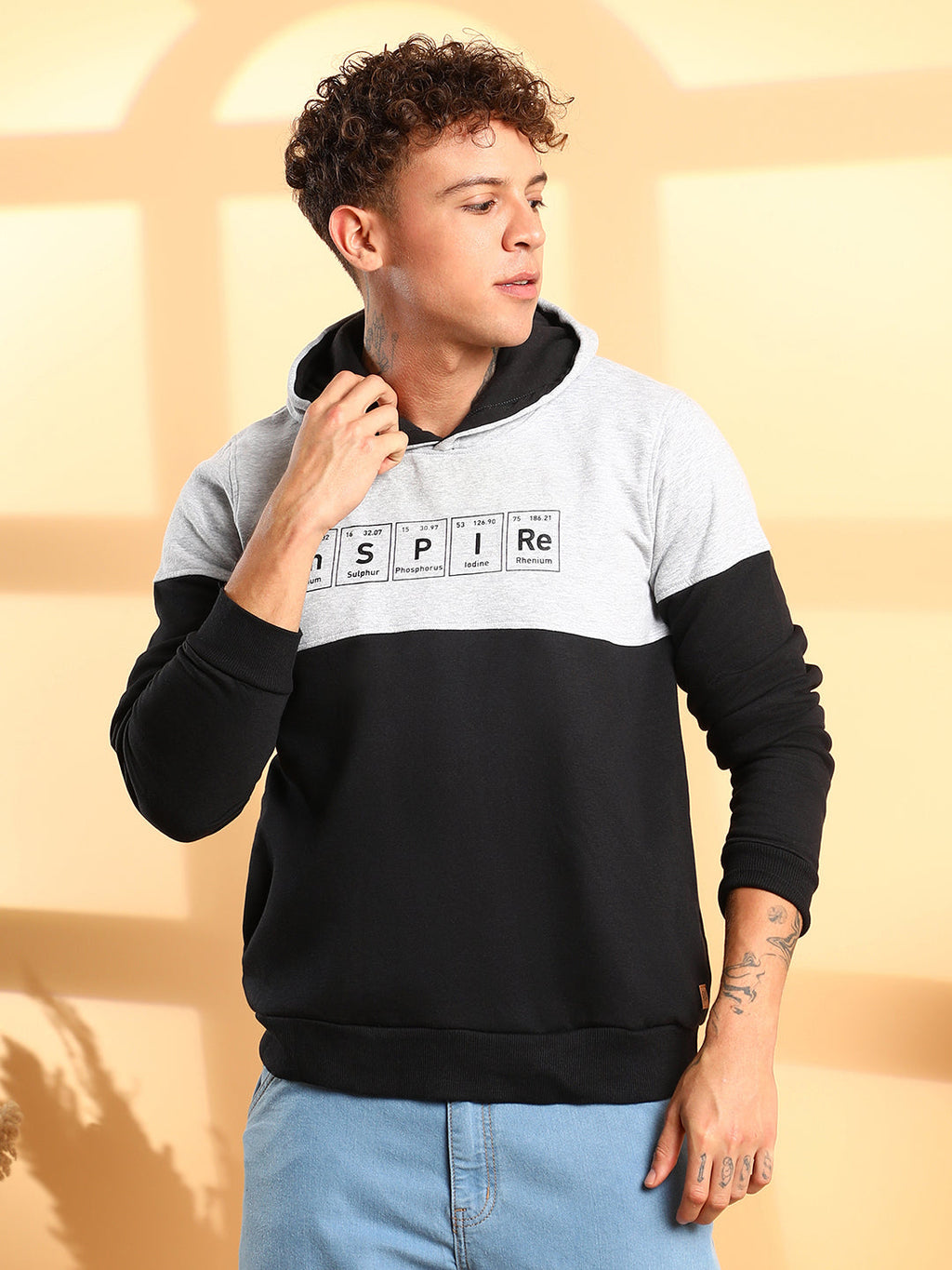 Campus Sutra Inspire Hoodie With Kangaroo Pocket