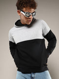 Campus Sutra Pullover Hoodie With Ribbed Hem