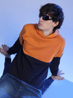Campus Sutra Contrast Panel Hoodie