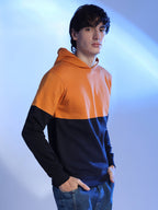 Campus Sutra Contrast Panel Hoodie