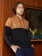 Campus Sutra Block Pullover Hoodie