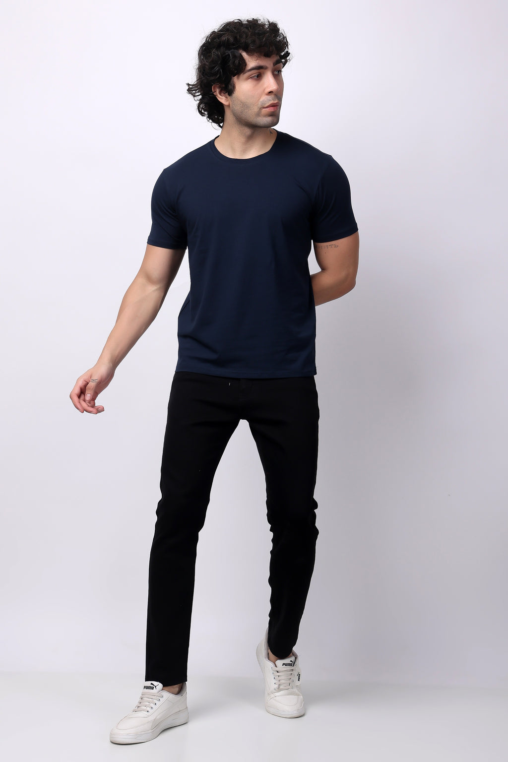 Stylox Men's Round Neck Half Sleeve Solid Casual T-Shirt