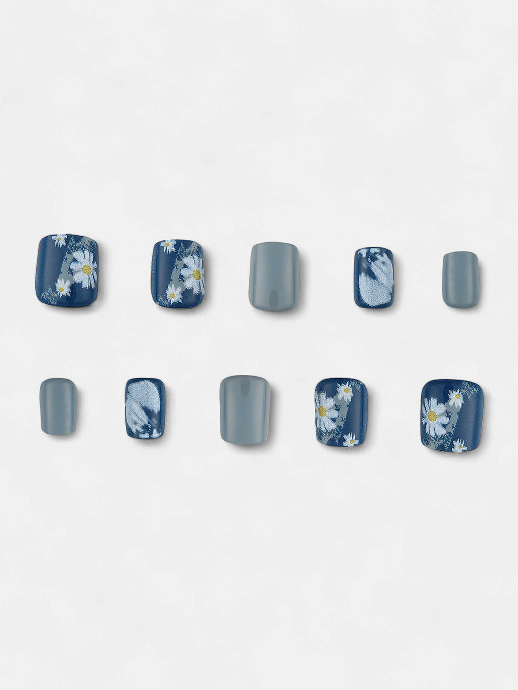 Haute Sauce The Bijou Block Press-On Nails - Crystal Silver:Raven Black